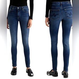 25R AG Adriano Goldschmied The Farrah High Rise Skinny Ankle Darkwash
